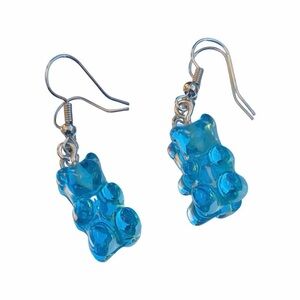 Blue Gummy Bear Drop Earrings - Women Jewelry